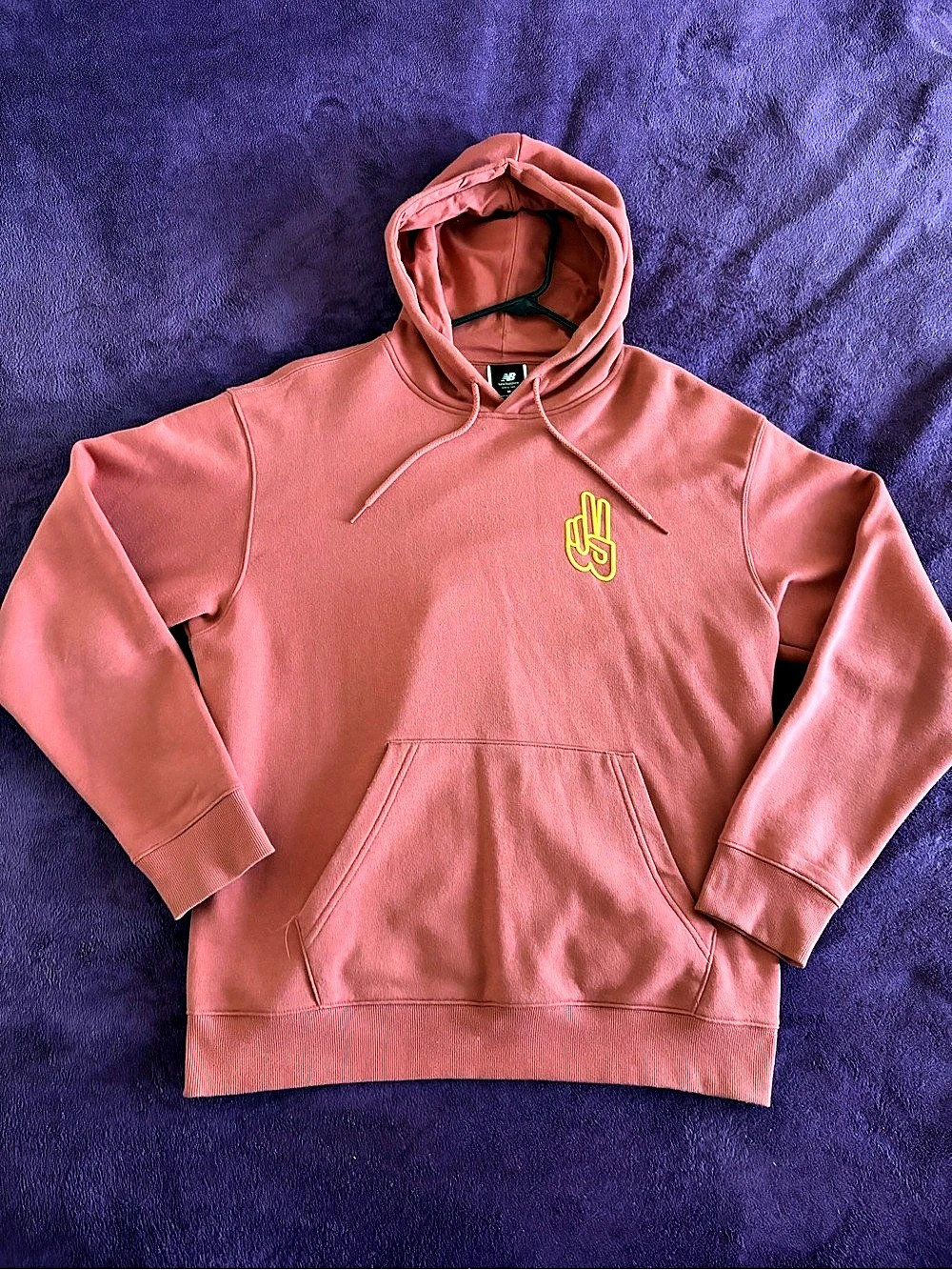New Balance French Terry Oversized Peace Hoodie dark coral